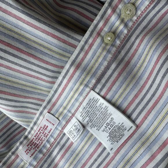 Brooks Bros. 1818 Men XL Button down Suplima no iron shirt Free Lands End Tie - Picture 11 of 11